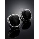 Versatile Silver Onyx Stud Earrings The Bella Terra, image , picture 2