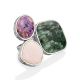 Fabulous Silver Multi Stone Cluster Ring The Bella Terra, Ring Size: Adjustable, image 