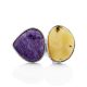 Designer Amber Charoite Cocktail Ring The Bella Terra, Ring Size: Adjustable, image , picture 3