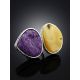 Designer Amber Charoite Cocktail Ring The Bella Terra, Ring Size: Adjustable, image , picture 2