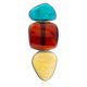 Designer Amber Turquoise Clip Brooch The Bella Terra, image 