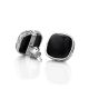 Versatile Silver Onyx Stud Earrings The Bella Terra, image , picture 3