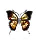 Luminous Butterfly-Like Amber Brooch, image 