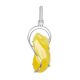 Sculptural Silver Amber Pendant The Rialto, image 