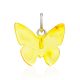 Chic Amber Butterfly Pendany, image 