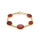 Stylish Gilded Silver Amber Bracelet The Sangria, image 