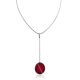 Fashionable Silver Amber Tie Necklace The Sangria, image 
