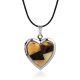 Lovely Amber Heart Locket Pendant, image 