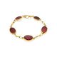 Classy Red Amber Chain Bracelet The Sangria, image 