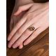 Oval Cut Amber Ring In Gold The Sigma, Ring Size: 7 / 17.5, image , picture 4