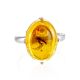 Stylish Amber With Fossil Mosquito Ring The Clio, Ring Size: Adjustable, image , picture 3
