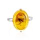 Stylish Amber With Fossil Mosquito Ring The Clio, Ring Size: Adjustable, image , picture 3