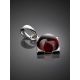 Square Silver Pendant With Cherry Amber The Rondo, image , picture 2