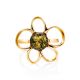Golden Floral Ring With Amber The Daisy, Ring Size: 5.5 / 16, image , picture 4