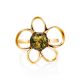 Golden Floral Ring With Amber The Daisy, Ring Size: 6.5 / 17, image , picture 4