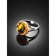 Classy Amber With Fossil Insect Ring The Clio, Ring Size: Adjustable, image , picture 3