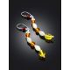 Multicolor Amber Dangle Earrings In Sterling Silver The Bohemia, image , picture 2