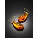 Natural Amber With Fossil Insects Drop Earrings The Clio, image , picture 2