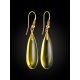 Refined Amber With Fossil Insects Drop Earrings The Clio, image , picture 5