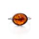 Lovely Cognac Amber Ring In Sterling Silver The Amigo, Ring Size: 6.5 / 17, image , picture 4