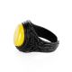 Honey Amber Leather Ring The Nefertiti, Ring Size: Adjustable, image , picture 4