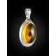 Lemon Amber With Fossil Midge Pendant The Clio, image , picture 4