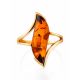 Cognac Amber Ring In Gold-Plated Silver The Vesta, Ring Size: 11.5 / 21, image , picture 4