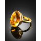 Alluring Natural Amber With Fossil Spider Cocktail Ring The Clio, Ring Size: Adjustable, image , picture 3
