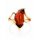Gold-Plated Ring With Cognac Amber The Vesta, Ring Size: 8 / 18, image , picture 4
