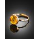 Luminous Gold Amber Ring The Clio, Ring Size: 6.5 / 17, image , picture 2