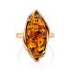 Cognac Amber Ring In Gold The Rococo, Ring Size: 11.5 / 21, image , picture 3