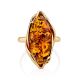Cognac Amber Ring In Gold The Rococo, Ring Size: 8 / 18, image , picture 3