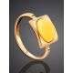 Geometric Amber Ring In Gold The Saturn, Ring Size: 9.5 / 19.5, image , picture 2