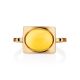 Geometric Amber Ring In Gold The Saturn, Ring Size: 13 / 22, image , picture 3