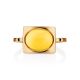 Geometric Amber Ring In Gold The Saturn, Ring Size: 8.5 / 18.5, image , picture 3