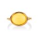 Lovely Golden Ring With White Amber The Amigo, Ring Size: 10 / 20, image , picture 3