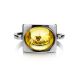 Luminous Lemon Amber Ring In Sterling Silver The Saturn, Ring Size: 6 / 16.5, image , picture 4