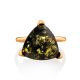 Bright Amber Ring In Gold-Plated Silver The Etude, Ring Size: 11.5 / 21, image , picture 4