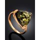 Bright Amber Ring In Gold-Plated Silver The Etude, Ring Size: 12 / 21.5, image , picture 2