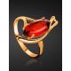 Cognac Amber Golden Ring, Ring Size: 8 / 18, image , picture 2