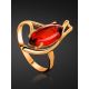 Cognac Amber Golden Ring, Ring Size: 6.5 / 17, image , picture 2