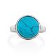 Chic Silver Turquoise Ring, Ring Size: 4 / 15, image , picture 4
