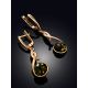 Gold Plated Silver Dangles With Amber The Phoenix, image , picture 2