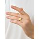 Lovely Golden Ring With White Amber The Amigo, Ring Size: 12 / 21.5, image , picture 4