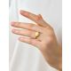 Lovely Golden Ring With White Amber The Amigo, Ring Size: 6 / 16.5, image , picture 4