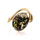 Wonderful Amber Ring In Gold-Plated Silver The Sigma, Ring Size: 13 / 22, image , picture 4