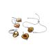 Chic Leaf Motif Silver Amber Slider Bracelet, Length: 21, image , picture 4