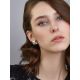 Chunky Textured Silver Hoops With Smoky Quartz, image , picture 4