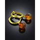 Gilded Silver Hoop Earrings With Amber Dangles The Palazzo, image , picture 2