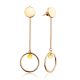Chic Rose Gold-Plated Silver Chain Earrings With Amber The Palazzo, image 